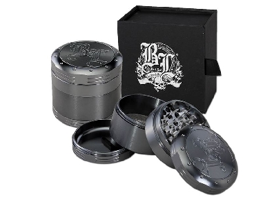 Grinder Black Leaf 4 Parties Deep Engraving 62mm