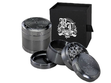 Grinder Black Leaf 4 Parties Deep Engraving 62mm