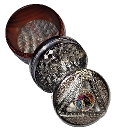 Grinder 4 Parties Métal Silver Red 63mm