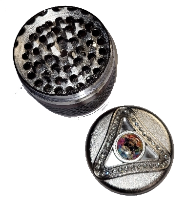 Grinder 4 Parties Métal Silver Red 63mm-0