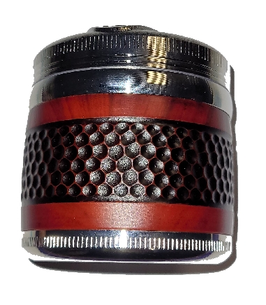 Grinder 4 Parties Métal Silver Red 63mm-2