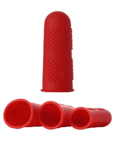 Protection pour Doigt Silicone Rouge 3Pces
