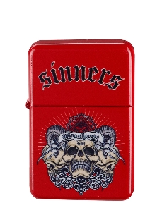 Briquet à Essence Métal Evil Rouge