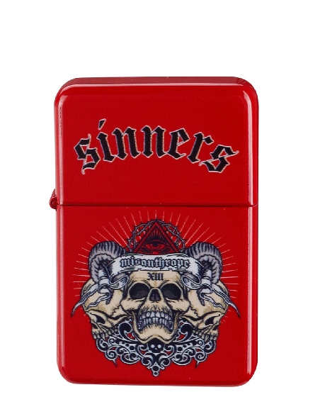 Briquet à Essence Métal Evil Rouge