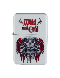 Briquet à Essence Métal Evil Blanc