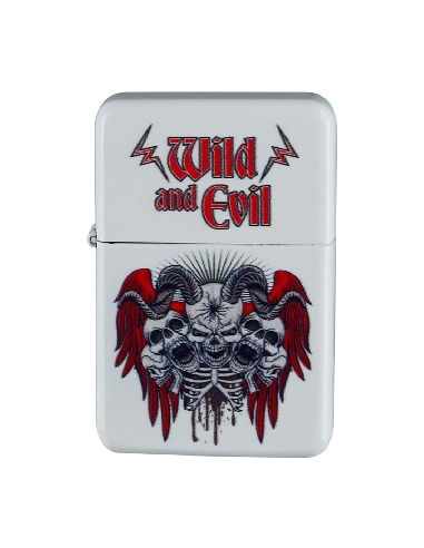 Briquet à Essence Métal Evil Blanc