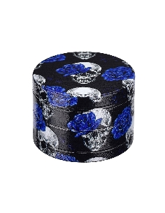 Grinder 4 Parties CH Skull and Roses Bleu 50mm