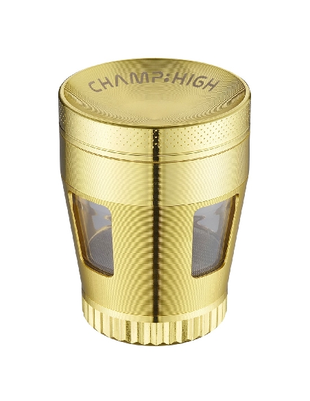 Grinder 4 Parties CH Window Curved Gold 50mm