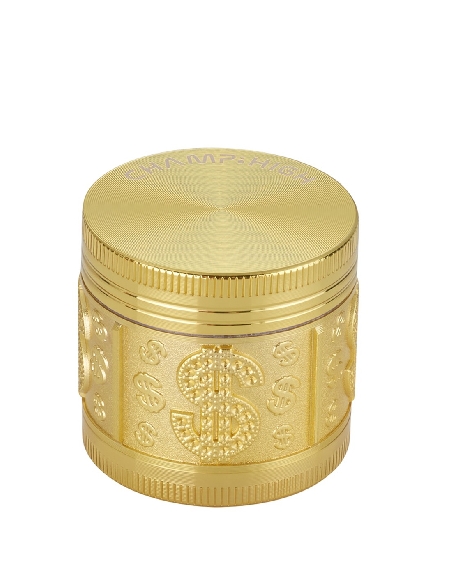 Grinder 4 Parties CH Skull and Dollar Gold 40mm