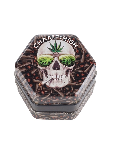 Grinder 4 Parties CH Hexagonal Skull 68mm