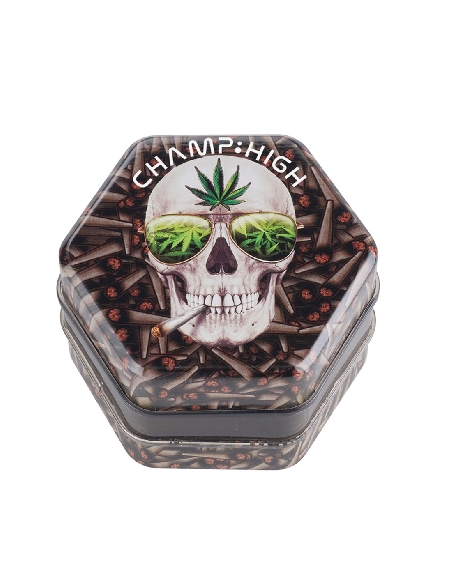 Grinder 4 Parties CH Hexagonal Skull 68mm