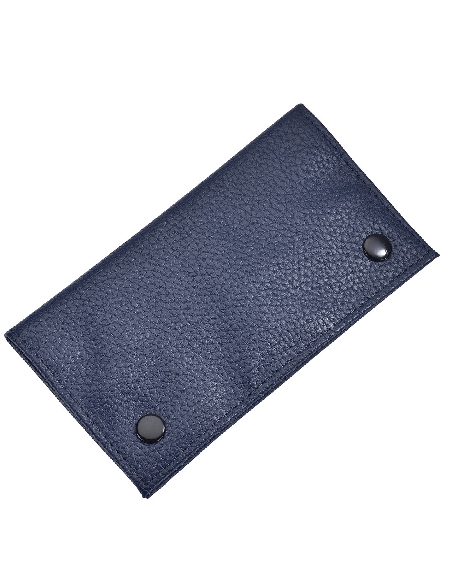 Blague à Tabac CH en Cuir Bleue