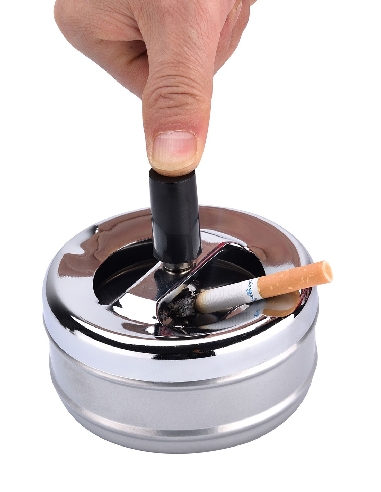 Cendrier Poussoir Champ High Chrom 9.5cm-0