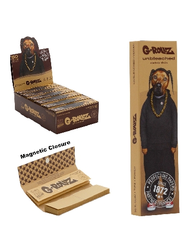 G Rollz Pets Rap Unbleached + Filtres King Size