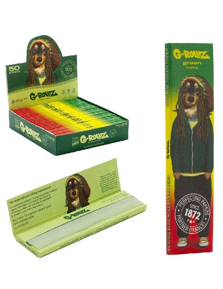 G Rollz Pets Raggae Green Organic Hemp King Size