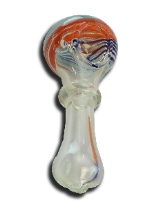 Pipe en Verre Spoon Orange-Claire 11cm