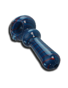 Pipe en Verre Spoon Bleue-Rouge 11cm