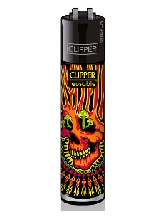 Clipper Trippy Skulls Orange