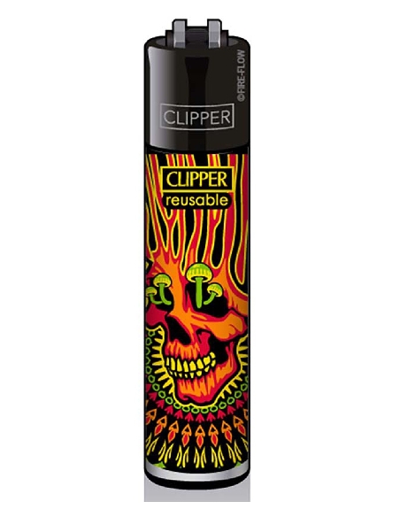 Clipper Trippy Skulls Orange