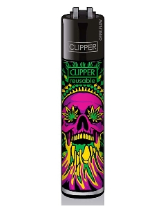 Clipper Trippy Skulls Violet