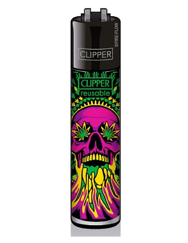 Clipper Trippy Skulls Violet