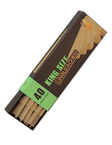 Cône Pré-roulé JWare King Size Non-blanchi 40pces