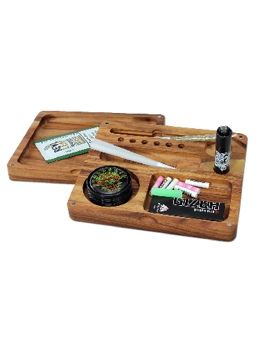 Plateau à Mix Black Leaf en Acacia