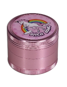 Grinder Black Leaf 4 Partie Bitch Bong Rose 50mm