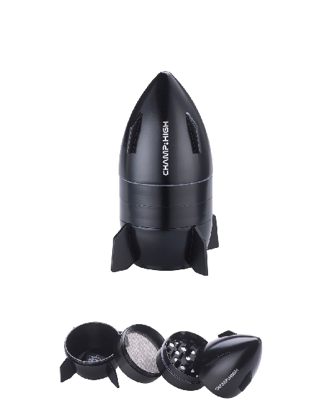Grinder 4 Parties CH Mini Spaceship Black 50mm
