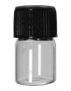 Bouteille avec bouchon à vis transparent 1ml