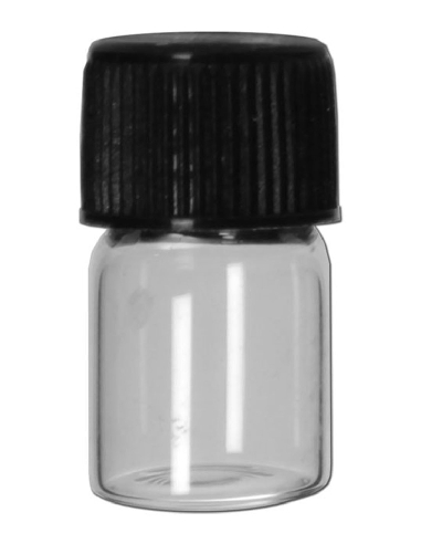 Bouteille avec bouchon à vis transparent 1ml