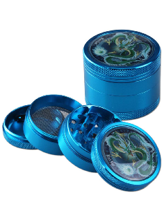 Grinder Black Leaf 4 Part. Dragon Bleu QINGLONG 50mm