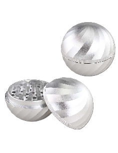 Grinder Boule Black Leaf 3 Part. Silver 62mm