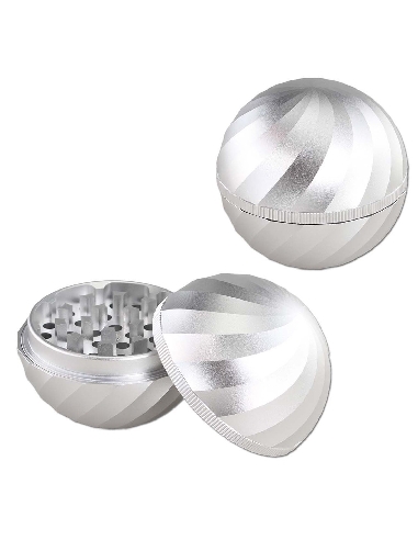 Grinder Boule Black Leaf 3 Part. Silver 62mm