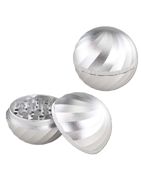 Grinder Boule Black Leaf 3 Part. Silver 62mm
