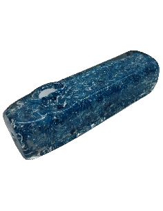 Pipe en Verre "Particules" Bleu 10cm