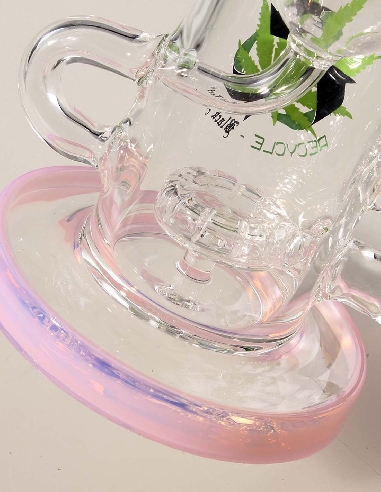 Bong Black Leaf Recycler avec Percolateur Vert