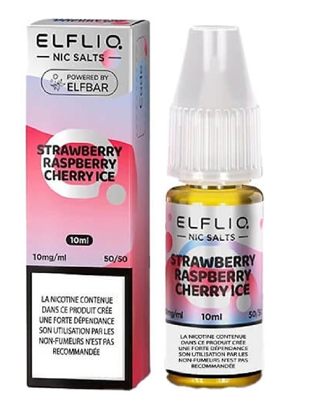 ElfBar Elfliq Strawberry Raspberry Cherry Ice NicSalt 20mg/ml 10ml