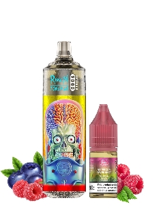 RandM Tornado 9000 Refillable Bluesour Raspberry + 10ml 20mg/ml Sel de Nicotine