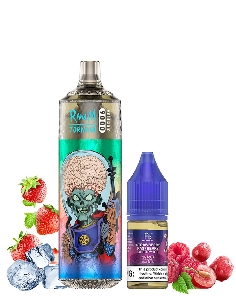 RandM Tornado 9000 Refillable Strawberry Raspberry Cherry Ice + 10ml 20mg/ml NicSalt
