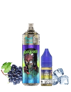 RandM Tornado 9000 Refillable Grape Ice + 10ml 20mg/ml Sel de Nicotine