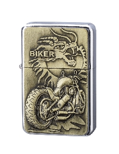 Briquet à Essence Eagle & Bike Moto Gold