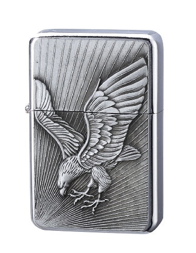 Briquet à Essence Eagle & Bike Eagle Silver