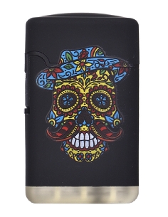 Briquet Torche Skull & Moustache Blue Eyes