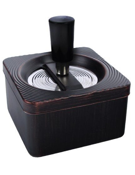 Cendrier Poussoir Carré Brun 11cm