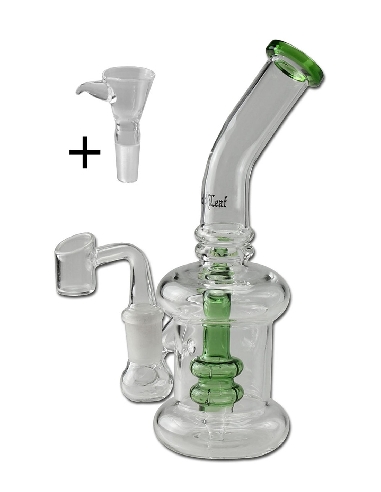 Bong Black Leaf Herbes + Huiles Vert 19.5cm