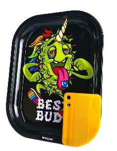 Plateau à Mix Best Buds LSD (avec Carte Grinder Magnétique) 18x14cm