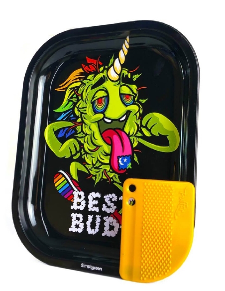 Plateau à Mix Best Buds LSD (avec Carte Grinder Magnétique) 18x14cm
