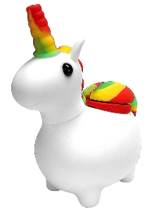 Bong en silicone Licorne Blanche 12cm