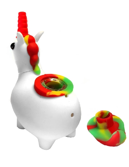 Bong en silicone Licorne